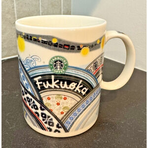 Starbucks FUKUOKA Mug Japan 2011 Coffee Tea Ceramic Micro Dishwasher Safe 14 oz.